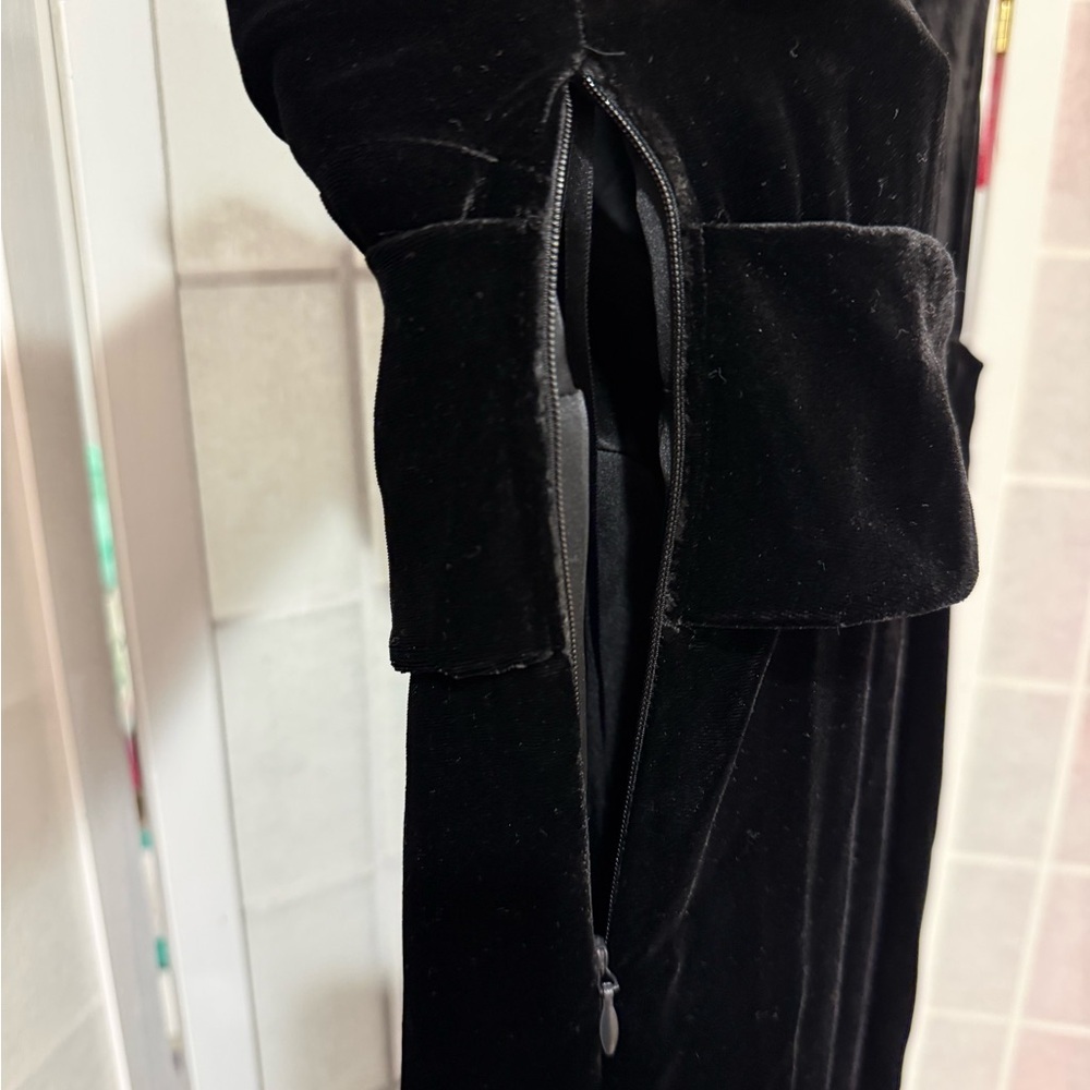 Boden Women’s Black Velvet Midi Dress Size 10 - Picture 5 of 7